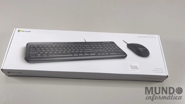 Teclado e Mouse Microsoft com fio Wired 600 Desktop (comparativo com antigo de 10 anos) Unboxing